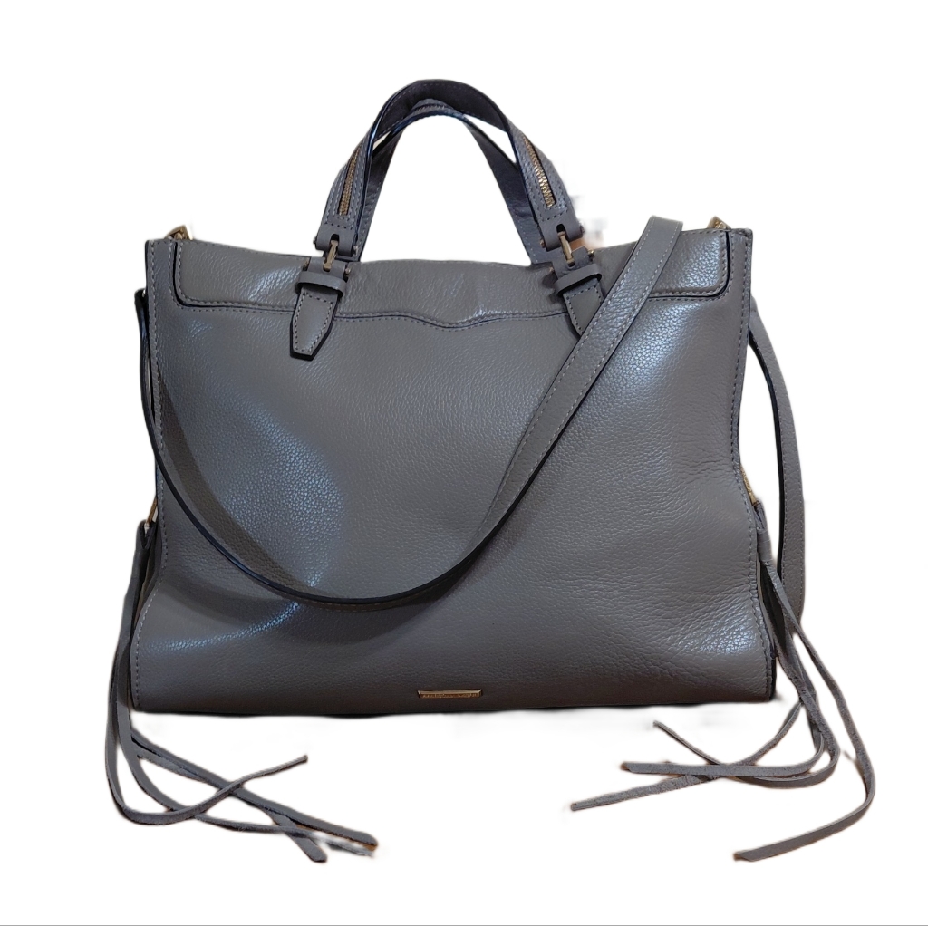 Rebecca Minkoff Gray Leather Satchel Crossbody Tote